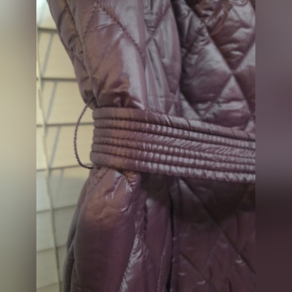 Calvin Klein Purple Quilted Vest with Belted Waist - Picture 5 of 15